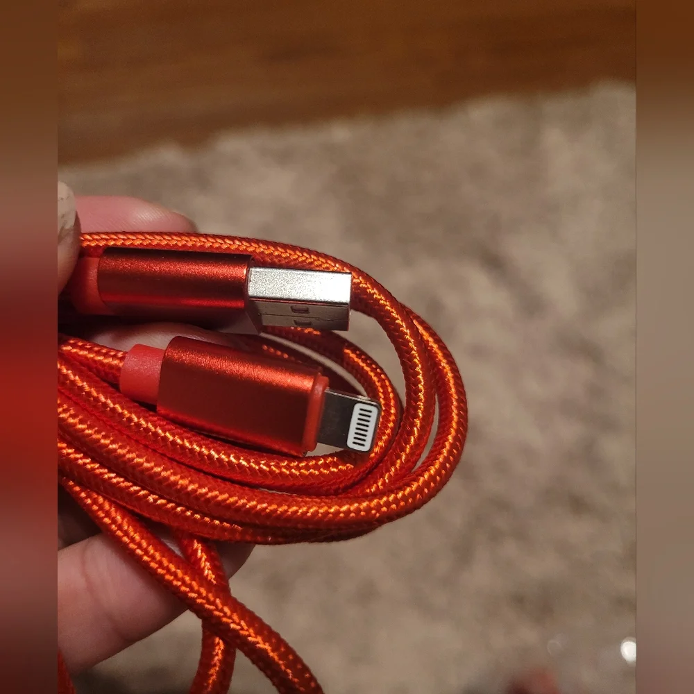 Fast charging USB cable for iPhone, 10 feet.